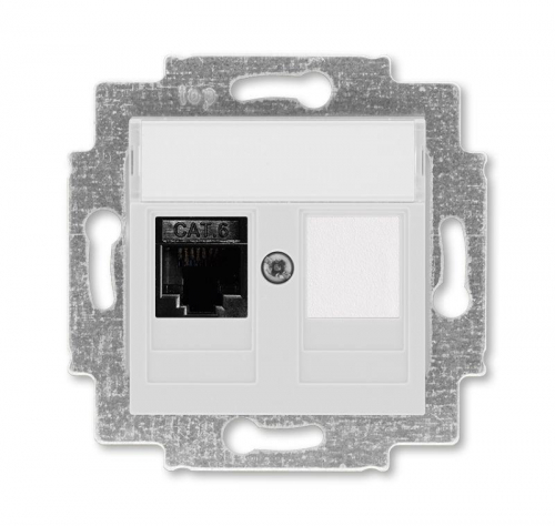 Розетка информационная Levit RJ45 кат. 6 и заглушка сер. ABB 2CHH296117A6016