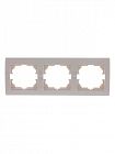 Рамка 3-м Deriy горизонт. крем. LEZARD 702-0300-148