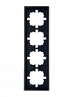 Рамка 4-м ZIMA горизонт. черн. бархат LEZARD 704-4200-149