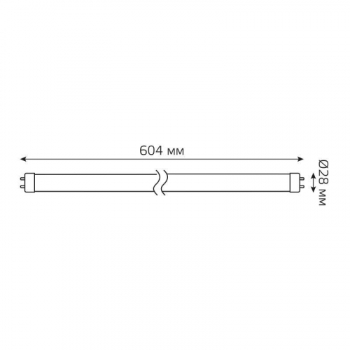 Лампа светодиодная Elementary 10Вт трубчатая 4000К нейтр. бел. G13 780лм стекло GAUSS 93020 фото 3