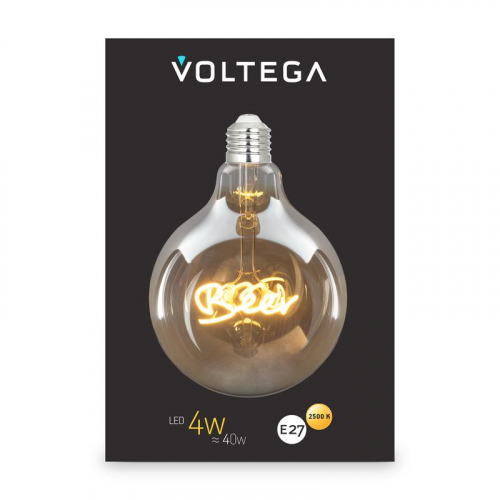 Лампа светодиодная филаментная Loft 271 G125 4Вт 2500К E27 Voltega 8555 фото 6