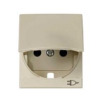 Накладка на 75432- 75464-69 с защ. шторки и крышкой Simon82 Centralizations сл. кость 82090-51