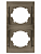 Рамка 2-х постовая вертикальная бронза "Лама" TDM