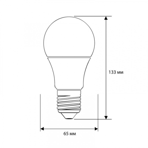 Лампа светодиодная LED25-A65/865/E27 25Вт грушевидная матовая 6500К холод. бел. E27 220В Camelion 13573 фото 2