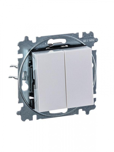 Переключатель 2-кл. СП Levit IP20 жемчуж./ледяной ABB 2CHH595245A6068 фото 3