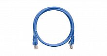 Патч-корд кат.5E (класс D) U/UTP 4 пары 24 AWG (7х0.205мм) 100МГц 2хRJ45 (8P8C) BC чистая медь нг(А)-HF 2м син. NIKOMAX NMC-PC4UD55B-020-C-BL