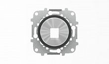 Накладка для 1-го суппорта/разъема типа 2017... или 2018... со стальным суппортом SKY Moon кольцо черн. стекло ABB 2CLA861810A1501