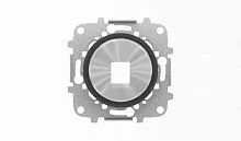 Накладка для 1-го суппорта/разъема типа 2017... или 2018... со стальным суппортом SKY Moon кольцо черн. стекло ABB 2CLA861810A1501