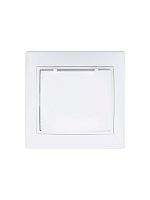 Розетка 1-м СП MIRA 16А IP44 с заземл. с крышкой ПБТ бел. LEZARD 701-0202-123BIPCH