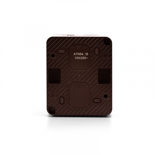 Выключатель кнопочный 1-кл. ОП AtlasDesign PROFI IP54 10AX корич. SE ATN546015 фото 2