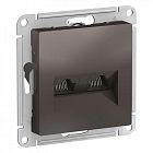 Розетка компьютерная 2-м AtlasDesign RJ45 кат.5E механизм мокко SE ATN000685