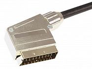 Шнур SCART Plug - SCART Plug 21pin 3м (GOLD) металл Rexant 17-1115