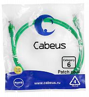 Патч-корд U/UTP кат.6 PC-UTP-RJ45-Cat.6-1.5m-GN 2xRJ45/8p8c неэкранир. PVC 1.5м зел. Cabeus 8685c