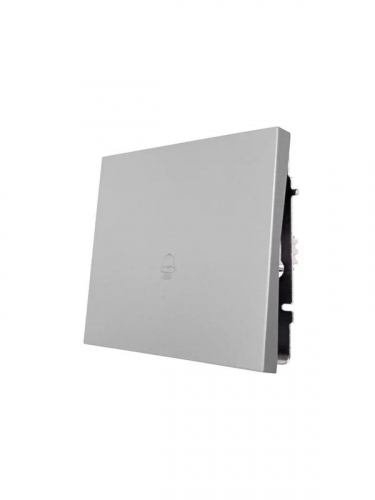 Кнопка звонка СП ZIMA IP20 безвинтов. зажим механизм сер. матов. LEZARD 704-7488-103QC фото 2