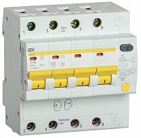 Выключатель автоматический дифференциального тока селективный 4п 40А 100мА тип AC АД14S IEK MAD13-4-040-C-100