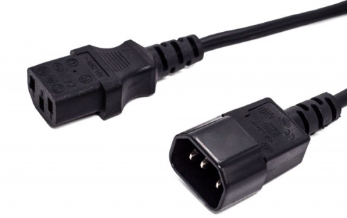 Кабель питания С13-C14, 3х0.75, 220В, 10A, 2200 Вт, чёрный, 5м Filum FL-PC10-C13-C14-5M