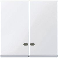 Клавиша 2-м Merten с окошком для свет. инд. активно бел. SchE MTN3420-0325