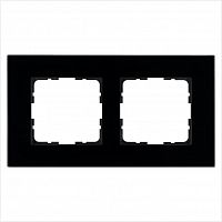 Рамка 2-м G-Glass стекло черн. Black Glass Jasmart G1002GB