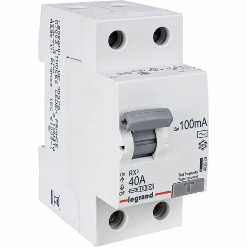 Выключатель дифференциального тока (УЗО) 2п 40А 100мА тип AC RX3 Leg 402029 фото 3