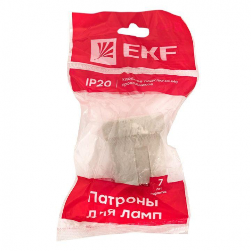 Патрон керамический E27 (инд. пакет) EKF LHCe-E27-p фото 3