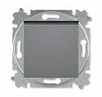 Выключатель 1-кл. 2п СП Levit IP20 сталь/дым. черн. ABB 2CHH590245A6069