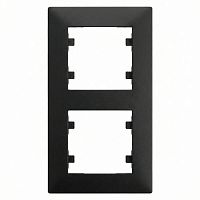 Рамка 2-м вертикальная Karea RIZZ черн. Makel 88054707