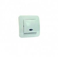 Переключатель проходной 1-кл. СП Lillium N 10А IP20 с подсветкой бел. Makel 55025