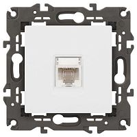 Розетка компьютерная 1-м Elegance 14-3107-01 RJ45 IP20 механизм бел. Эра Б0034302
