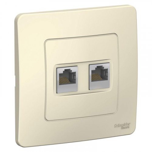 Розетка компьютерная 2-м СП Blanca RJ45 кат.5E молочн. SE BLNIS045452