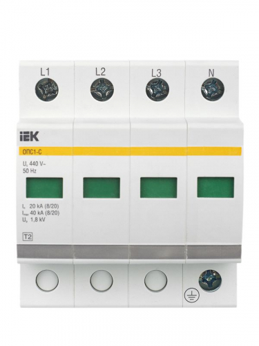 Ограничитель перенапряжения ОПС1-C 4P KARAT IEK MOP20-4-C фото 2