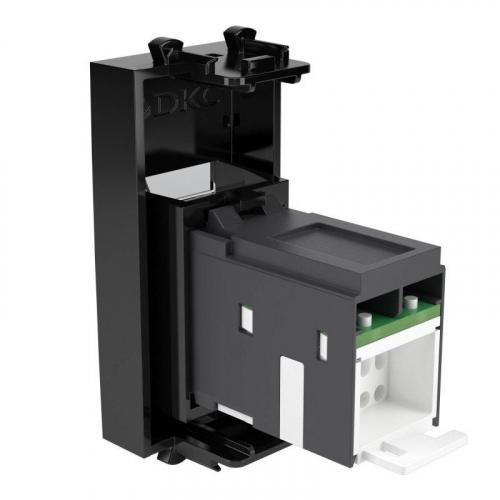 Розетка компьютерная 1мод. Avanti "Черный квадрат" RJ45 кат.5E модульная DKC 4402461 фото 4