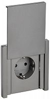 Розетка СП FORTE&PIANO 16А IP44 FP521 с заземл. защ. шторки с крышкой винт. крепл. сталь IEK FP-R16-16-44-K46