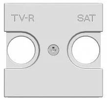 Накладка для TV-R-SAT розетки 2мод. Zenit бел. ABB 2CLA225010N1101