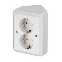 Розетка 2-м ОП Jussi 16А IP21 Double Schuko бел. ABB 2TKA003883G1