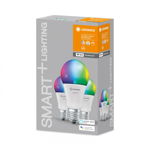 Лампа светодиодная SMART+ WiFi Classic Multicolour 9Вт (замена 60Вт) 2700…6500К E27 (уп.3шт) LEDVANCE 4058075485754 фото 2