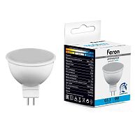 Лампа светодиодная LB-561 9Вт MR16 6400К G5.3 230В диммир. FERON 51072