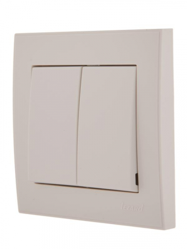 Выключатель 2-кл. СП Rain 10А IP20 бел. LEZARD 703-0202-101 фото 4