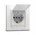 Розетка с/з и крышкой СП Karea 16А IP20 бел. Makel 56001029