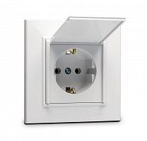 Розетка с/з и крышкой СП Karea 16А IP20 бел. Makel 56001029
