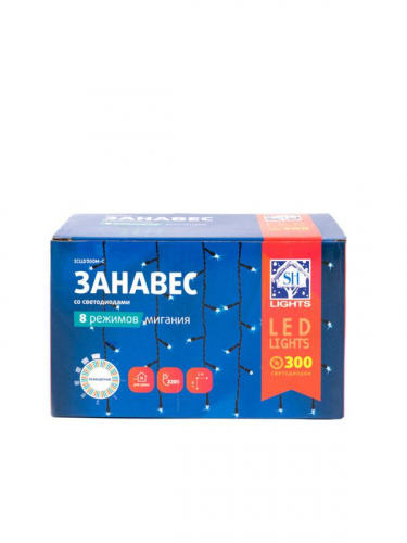 Гирлянда "Занавес" ICLLD300M-C 300LED RGB 3х3м 8 режимов IP20 SHLights 4690601052995 фото 7