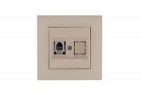 Розетка компьютерная CAT 5+гнездо Karea RIZZ крем Makel 88010035