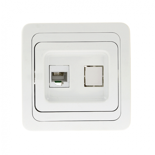 Розетка компьютерная 1-м СП Лондон RJ45 бел. EKF EEK01-035-10