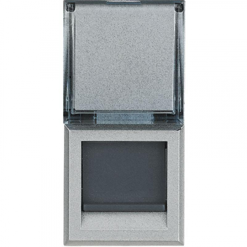 Розетка компьютерная 1-м Axolute RJ45 кат.6 UTP алюм. Leg BTC HC4279C6