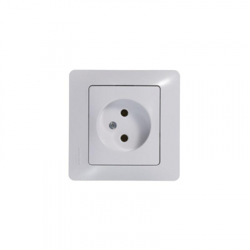 Розетка 1-м СП Glossa 16А IP20 без заземл. механизм бел. SE GSL000141 фото 5