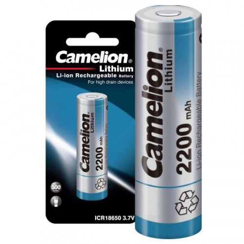 Аккумулятор ICR18650 2200мА.ч 3.7В Li-Ion/ LiCoO2 Camelion 14720 фото 2