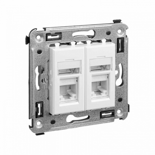 Розетка компьютерная 2-м СП Avanti "Белое облако" RJ45 кат.6 DKC 4400294 фото 2
