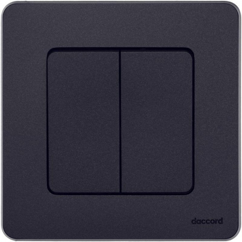 Выключатель 2-кл. Inspiria 10А IP20 250В 10AX механизм антрацит IEK 673623 фото 2