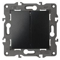 Выключатель 2-кл. СП Elegance 14-1104-05 10А IP20 250В 10AX механизм антрацит Эра Б0034234