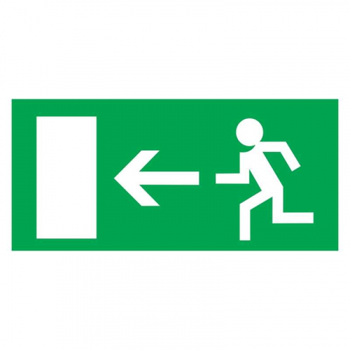 Знак эвакуационный &quot;Направление к эвакуационному выходу налево&quot; 100х300мм Rexant 56-0025