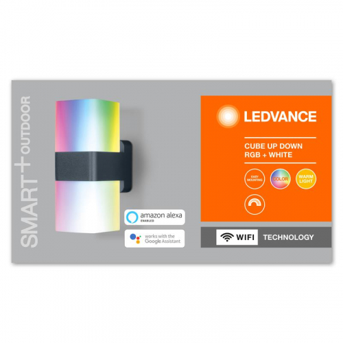 Светильник светодиодный SMART OUTD WIFI CUBEUPDOWN RGBW DG LEDVANCE 4058075478077 фото 3